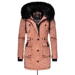 Wintermantel NAVAHOO "Wintermantel Luluna Prc", Damen, Gr. S, rot (terracotta), Obermaterial: 100% Polyester PES.  Obermaterial: Futter: 100% Polyester PES. 100% Polyester PES., Mäntel Wintermantel