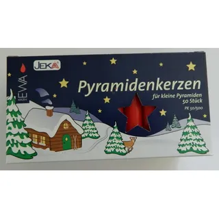 Mueller Pyramidenkerzen 50 Stück, rot