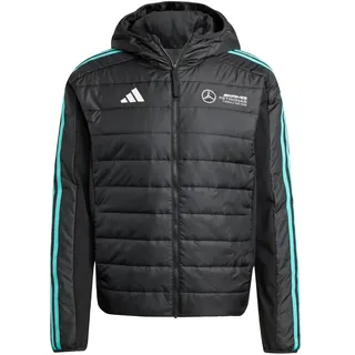 adidas Herren MERCEDES - AMG PETRONAS FORMULA ONE TEAM DNA PUFFER JACKET MEN, Black/White, M