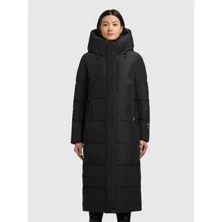 Steppmantel KHUJO "SOULANI5 MATT", Damen, Gr. M (38), schwarz, Steppware, Obermaterial: 100% Polyester. Futter: 100% Nylon. Wattierung: 100% Polyester, unifarben, wadenlang, elastischer Bund, Mäntel Steppmantel