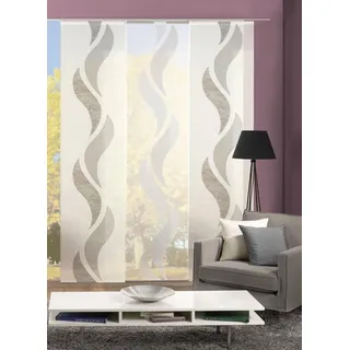 HOME WOHNIDEEN Schiebegardine »MATHIEU« Klettband 1 Stk. tlg. HxB: 245x60, inkl. Befestigungszubehör, braun