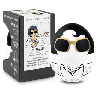 Elvis PiepEi - Singende Eieruhr zum Mitkochen - Eierkocher für 3 Härtegrade - Elvis Presley Fanartikel - Lustiges Kochei - Musik Eggtimer - Brainstream