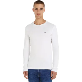 Tommy Hilfiger Tommy Jeans Herren Langarmshirt TJM Original Langarm, Weiß Classic White), M