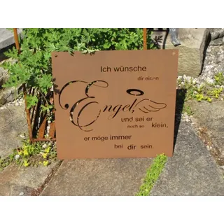 Edelrost Gedichttafel "Engel"
