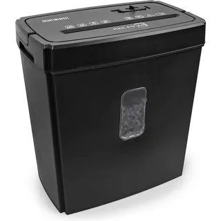 Duronic Aktenvernichter, Schredder mit Sicherheitsstufe P2, Reißwolf für Büro und Home-Office, Zerkleinerer für Blatt Papier (PS657)