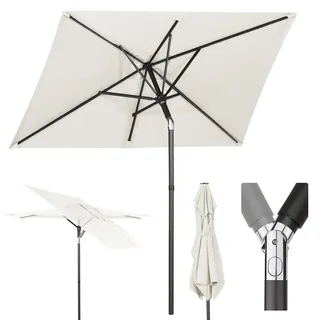 Sekey 180 × 130 cm Sonnenschirm Balkon Sonnenschirm Rechteckig für Balkon, Terrasse & Garten,Windfest Kippbar UPF 50+
