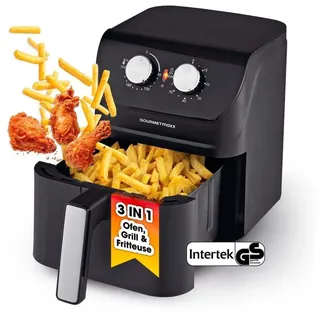 GOURMETmaxx 14578 Heißluft-Fritteuse 4l 1400W Cool-Touch-Gehäuse Schwarz