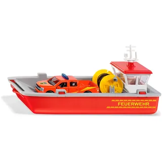 Siku 2117 - Feuerwehr Arbeitsboot Rot/Gelb 1:50