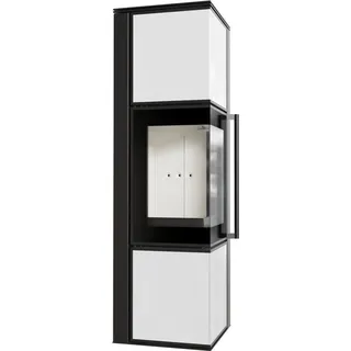 TORA/M 8 kW Ø 150 Glaspaneel Weiß / Brennraum Weiß