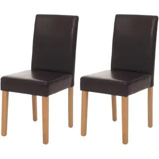 MCW Esszimmerstuhl Littau Leder Braun 2er-Set