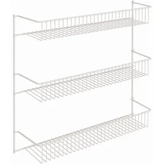 ClosetMaid 8022 Metallregal zum Aufhängen, 3-stöckig, zur Wandmontage, für Gewürze, Regal, Speisekammer, Wäsche, Küche, Bad, Weiß, 45,7 cm breit
