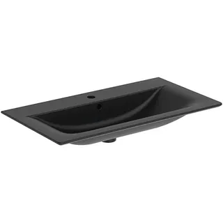 Ideal Standard Connect Air Möbelwaschtisch 840mm, 1 Hahnloch, mit Überlauf, E0279V3 Schwarz