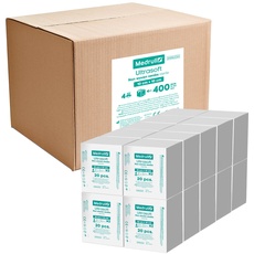 Medrull Kompressen nicht gewebt STERIL ULTRASOFT - 4-lagig- 10 x 10 cm - Verpackt 2 Stück - 20 Papierbeuteln (40 Stück) x 20 boxen