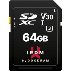 Goodram IR-S3A0-0640R12 Speicherkarte SDXC UHS-I (SDXC, 64 GB, U3, UHS-I), Speicherkarte, Schwarz