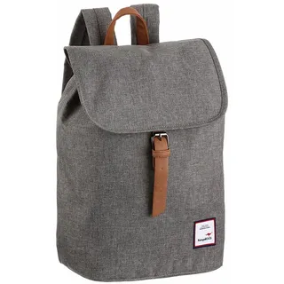 Cityrucksack KANGAROOS, Damen, Gr. B/H/T: 25cm x 40cm x 13cm, grau, Nylon, Rucksäcke Cityrucksack, in schlichter Optik
