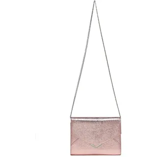 Miss Lulu Damen Clutches Abendtasche mit Kette Besonderer Glitzer Umschlag Kupplung Hochzeit Brautparty Glitzer Elegante Damen-Schultertasche Handtasche Rosa