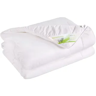franknatur Bettdecke 155x220 Winterdecke Schurwolle Baumwolle Melina | warme Winterbettdecke, Füllung aus 100 % Merinowolle, Bezug 100 % Baumwolle Edel Satin, waschbar, OEKO-TEX