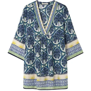 Women'secret Damen Túnica Corta Tropical Azul Beachwear, Blue Print, L