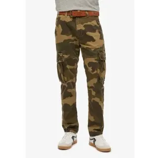 Superdry für Herren. M7011132A Cargo Core Hose braun (34/32), Lässig, Camouflage, Baumwolle