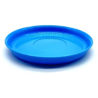 Teller 14 cm Geschirr Camping Picknick Party Outdoor Mehrweggechirr - 100% recyclebar hellblau