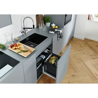 BLANCO Abfallsammler Select II Combi KB 600 mm - Schwarz, Silber