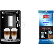 Melitta Caffeo Solo & Perfect Milk E957-101 Schlanker Kaffeevollautomat mit Auto-Cappuccinatore | Schwarz & 192830 Filterpatrone für Kaffeevollautomaten | Vorbeugung von Verkalkung | 1 Patrone