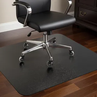 COSYLAND Bodenschutzmatte Bürostuhl, 90 x 120 cm Gaming Bürostuhl Stuhlmatten, rutschfest und Einfach zu Reinigen, Stuhlmatte für Hartholzböden, Laminat, Parkett (Schwarz)