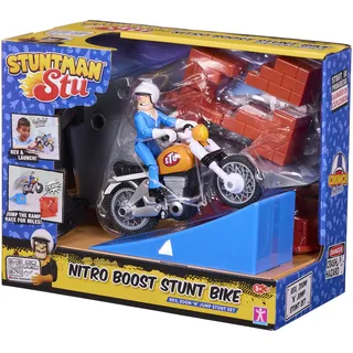 Bandai Namco Entertainment Bandai - Stuntman STU - Nitro-Boost-Motorrad - Stunt-Spielzeug für Kinder - Stuntman-Figur enthalten - Crash-Spiel mit Fahrzeug und Zubehör - Spielzeug ab 4 Jahren - COSS8201