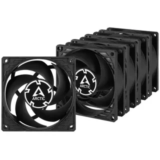 Arctic P8 PWM PST Value Pack 80 mm 5 Einheiten - 5-pack - Gehäuselüfter - 80mm - Schwarz - 23 dBA