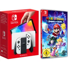 Nintendo Switch Konsolen-Set »OLED«, inkl. Mario + Rabbids® Sparks of Hope, weiß
