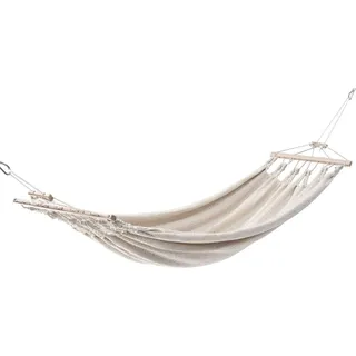Chico Einzel-Stabhängematte Baumwolle beige / 1 Person  300 x 130 150 kg Baum...