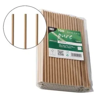 Papstar Strohhalme pure braun