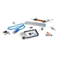 Whadda DIY-Basisbausatz mit ATMEGA2560 für Arduino®, Elektronikbausatz mit LEDs, Widerständen, Breadboard, Buzzern, Sensoren, Display und mehr, für Anfänger und Fortgeschrittene