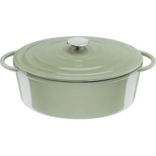 Tefal Lov Gusseisen ovaler Bräter 34 cm beige