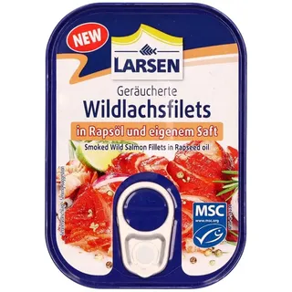 Larsen MSC Wildlachsfilets In Rapsöl & Eigenem Saft, 110 g