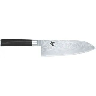 KAI Shun Classic großes Santoku 19 cm Klingenlänge - Damastmesser 32 Lagen VG MAX Kern - 61 (±1) HRC - Pakkaholzgriff - Made in Japan - japanisches Kochmesser Küchenmesser geschmiedet