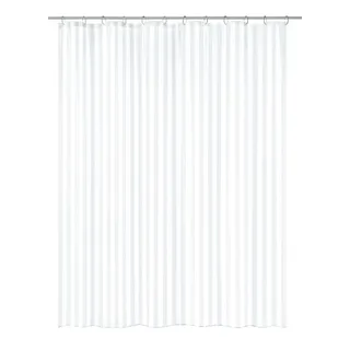 KLEINE WOLKE Duschvorhang Noa 180 x 200 cm gestreift weiß