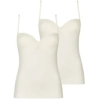 BH-Hemd NINA VON C. "2er Pack BH Hemdchen Secret", Damen, Gr. 85, Cup A, beige (champagner champagner), Obermaterial: 95% Polyamid PA. 5% Elasthan EL., BHs BH-Hemd