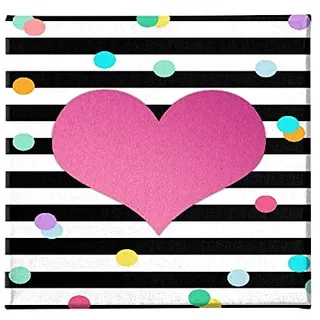 Homemania HM20KNV60x60-291 Bild Herz – Liebe – für Wohnzimmer und Schlafzimmer – Mehrfarbig aus Polyester, Holz, 60 x 3 x 60 cm – HM20KNV60 x 60 – 291