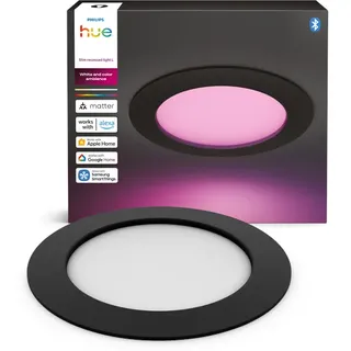Philips Hue Slim recessed spotlight 117 mm Black