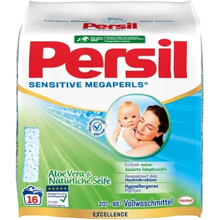 Persil Sensitive Megaperls Waschmittel Tiefenrein 16 WL geeignet für Allergiker