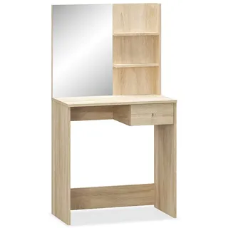 Schminktisch Holzwerkstoff 75x40x141 cm Eiche - Braun
