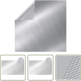 The Living Store Rechteckige Poolabdeckung 800x500 cm PE Silbern - Silber