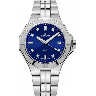 Edox Delfin Diver 53020-3M-BUN Edelstahl 38 mm 53020-3M-BUN