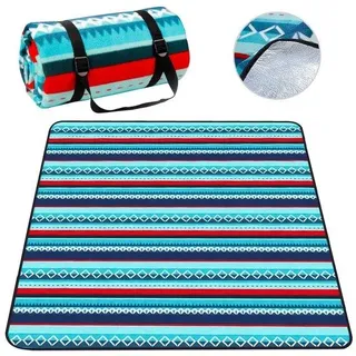 Unyqoos® wasserdichte, faltbare Picknickdecke 200 x 200 cm – Outdoor-Decke mit wasserfester Unterseite, Schulterriemen, waschbar für Park, Strand & Camping
