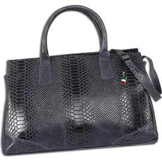 Drachenleder Florence Henkeltasche Leder Dunkelblau