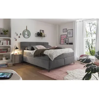 Set One by Musterring Boxspringbett »Fairfield« mit Metallfuß schwarz, Wendematratze, Breite 160 oder 180 cm,
