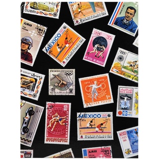 Exacompta 25130E Premium Briefmarken-Sammel-Album Sport mit 16 schwarzen Seiten Einsteckbuch für Ihr Hobby Briefmarkenalbum bunt