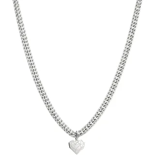 Liebeskind Berlin Kette mit Anhänger Broken Heart Edelstahl Silber
