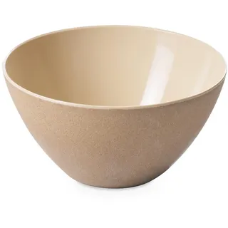 OMADA Design – Salatschüssel 3,5 l – Behälter aus Kunststoff und Holz – langlebige und bruchsichere Schüssel – Made in Italy – Linie Ecoliving